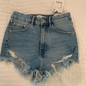 Zara Hi Rise Jean shorts.